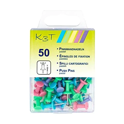 Abbildung von TSI 48357 Pinnwandnadeln, 50 er Packung, Pastell