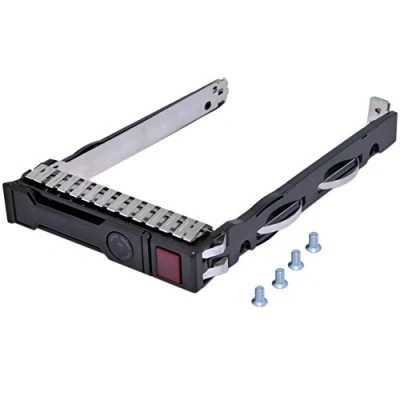 Abbildung von RGBS 2,5 Zoll SFF SAS SATA Festplatte Caddy für HP Proliant 651687 001 651699 G8 Gen8 Gen9 G9 ML350p ML350 DL360e DL360p DL320e DL380e DL380p DL160 SL270 Sl2s 230 Serie mit 4 Montageschrauben
