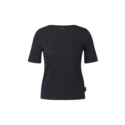 Abbildung von Cecil MIT Struktur Tshirt basic, Damen, Größe: XXL, Blau