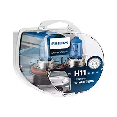 Abbildung von Philips Diamond Vision 5000K H11 Auto Scheinwerfer Birnen (Twin Pack von Birnen), Weiß