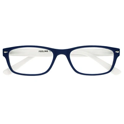 Abbildung von I NEED YOU Lesebrille Feeling, +2.50 Dioptrien, blau weiß