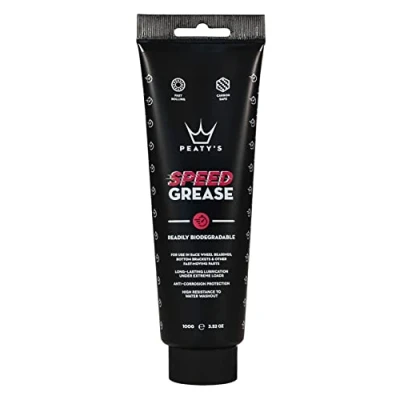 Abbildung von Peaty’s Bicycle Speed ​​Grease Biologisch abbaubar, hohe Leistung, lange Haltbarkeit bei extremen Belastungen, Einsatz in Radlagern, Tretlagern und schnell beweglichen Teilen von Fahrrädern, 100g