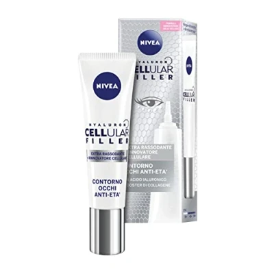 Abbildung von NIVEA CELLULAR EXPERT FILLER Augen &amp; Lippenkontur Anti Aging 15 ml, straffende Creme, Falten und Füllstoff mit Hyaluronsäure reiner Folsäure