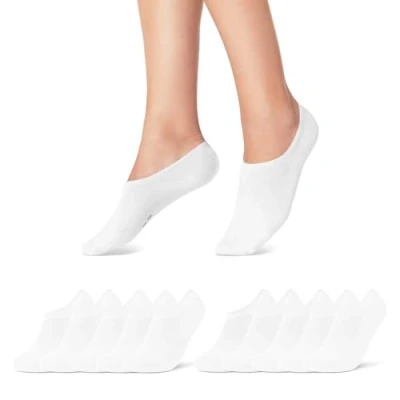 Abbildung von 10 Paar Sneaker Socken Damen Herren Füßlinge Schwarz Weiß Grau Baumwolle 16805 WP (Weiß 35 38)