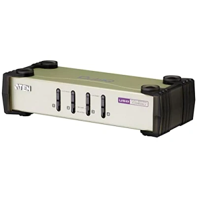 Abbildung von Aten CS84U AT KVM Switch 4 Port PS2/USB VGA, schwarz
