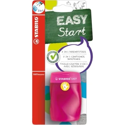 Abbildung von Ergonomischer Dosen Spitzer für Linkshänder STABILO EASYsharpener 3 in 1 pink