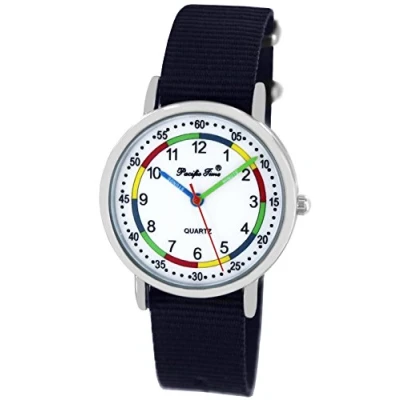 Abbildung von Pacific Time Mädchen Jungen Uhr analog Quarz mit Textilarmband 865190