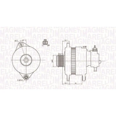 Abbildung von MAGNETI MARELLI 063731900010 Lichtmaschine 12V 110A OPEL: Astra H Caravan, Meriva A, Hatchback