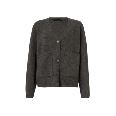 Abbildung von Vero Moda Vmboom GA NOOS Strickjacke, Damen, Größe: Large, Moon rock