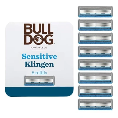 Abbildung von BULLDOG Nassrasur für Männer Sensitive Rasierklingen 8 Ersatzklingen 5 fach Klinge