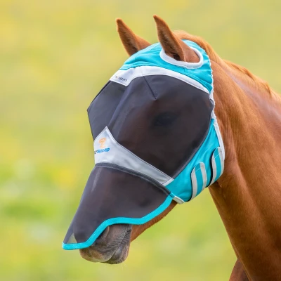 Abbildung von Shires Fliegenmaske Ohne Ohren Mesh Teal Shetland
