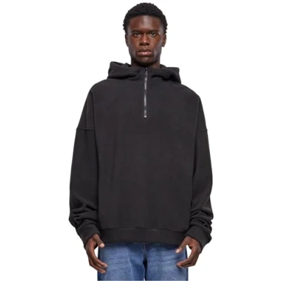 Abbildung von Urban Classics HALF ZIP Fleecepullover, Herren, Größe: XXL, Black