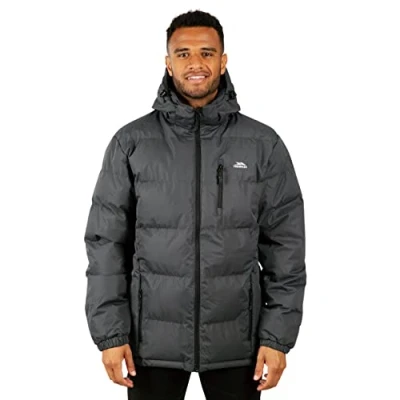 Abbildung von Trespass Herren Clip Warme Gepolsterte wasserdichte Regenjacke Mit Abnehmbarer Kapuze, Flint, XXS