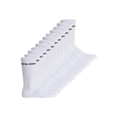 Abbildung von Jack &amp; Jones Tennis 12ER PACK Jaclogo Socken, Herren, Größe: 41 46, Weiß