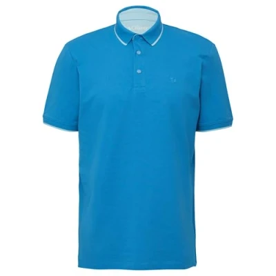 Abbildung von s.Oliver Sportives MIT Kontrastdetails Poloshirt, Herren, Größe: Medium, Türkis
