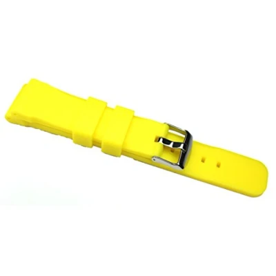 Abbildung von 22 mm gelb KAUTSCHUK SILIKON Taucher Diver Scuba UHRENARMBAND WATCHBAND Sportlich, robust
