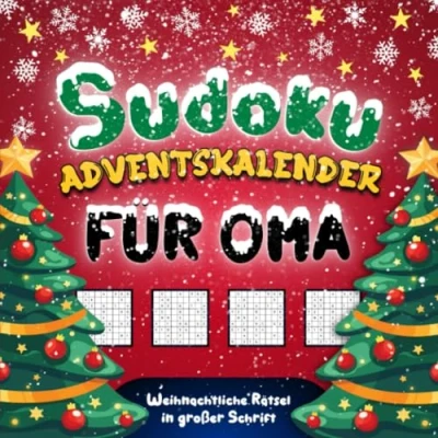 Abbildung von Sudoku Adventskalender für Oma: Weihnachtliche Rätsel in großer Schrift