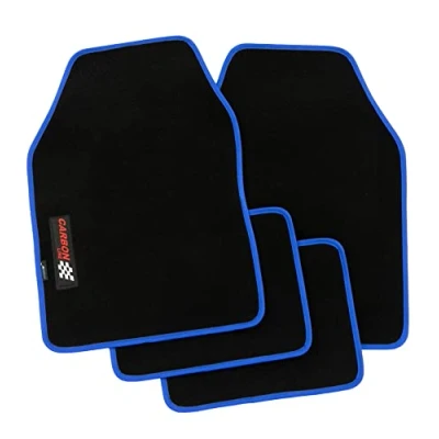 Abbildung von PETEX Carbon Autoteppich Universal 4 teilig blau