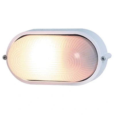 Abbildung von REV Ovalleuchte Kellerlampe Wandlampe oval, IP44, E27 Fassung für Leuchtmittel bis max. 60W, weiß