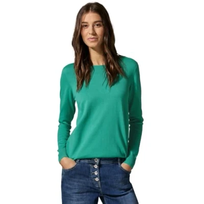 Abbildung von Cecil FEIN Strickpullover, Damen, Größe: Small, Grün