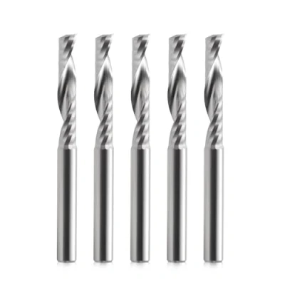 Abbildung von Fräser,CNC Fräse,Schaftfräser,Holz fräser,VHM Einschneidiger Fräser mit 6mm Schaft x 42mm Schnittlänge CNC Schaftfräser for Dichteplatte, Kunststoff, PCB, PVC, MDF, Nylon, Harz, Sperrholz