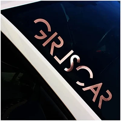 Abbildung von Finest Folia Frontscheibenaufkleber Schriftzug Girlscar Aufkleber für Windschutzscheibe Heckscheibe Frontscheibe Auto Fahrzeug Dekor Sticker FS128 (Rosegold Chrom, Außenklebend)