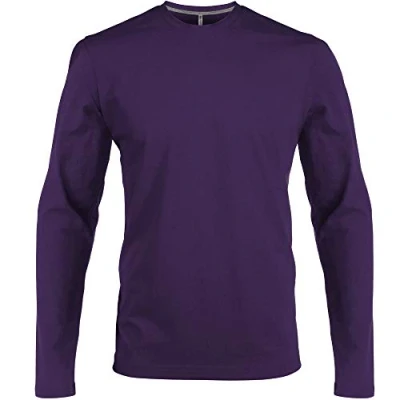 Abbildung von Kariban Herren Langarm Rundhals T Shirt / Purple, 4XL
