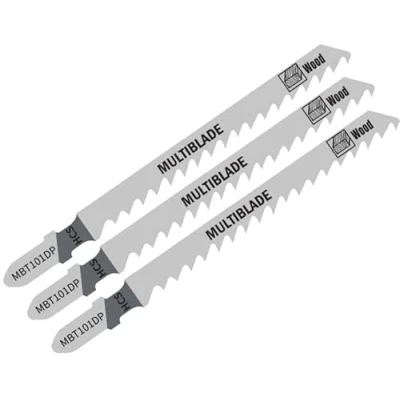 Abbildung von Multiblade Stichsägeblatt, für Holz, 100mm, Präzisionssägeblatt, 3 Stück