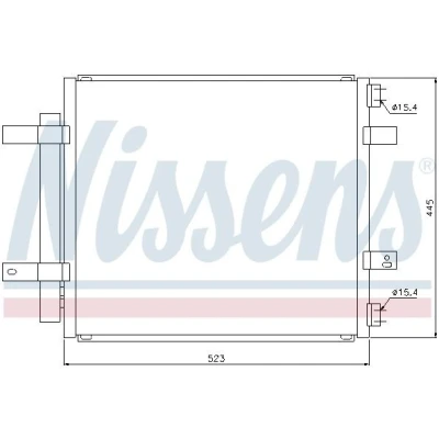 Abbildung von NISSENS 94866 Klimakondensator mit Trockner Aluminium 523 R 134a
