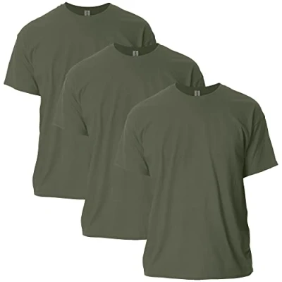 Abbildung von Gildan Uni Erwachsene Ultra Cotton, Style G2000, Multipack T Shirt, Militärgrün (3er Pack), XL
