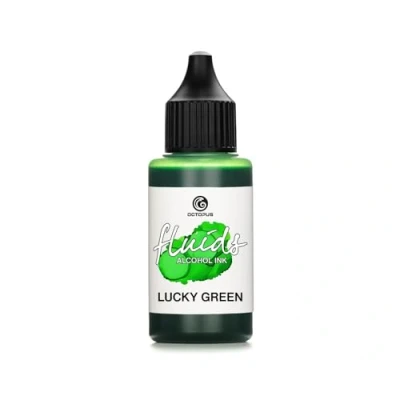 Abbildung von Octopus 30ml Fluids Alcohol Ink LUCKY GREEN, Alkoholtinte für Fluid Art und Resin, grün