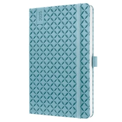 Abbildung von SIGEL J5113 Wochenkalender Jolie 2025, ca. A5, hellblau, Hardcover, Gummiband, Stiftschlaufe, Einstecktasche, 174 Seiten, vegan, aus nachhaltigem Papier, Terminplaner