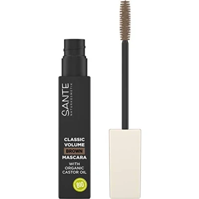 Abbildung von SANTE Naturkosmetik Classic Volume Mascara 02 brown, Braune Wimperntusche für volles Volumen, Schwung und Definition, Mit natürlichen Wachsen Bio Rizinus Öl, Vegan, 8ml