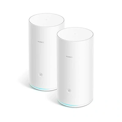 Abbildung von HUAWEI WiFi Mesh (2 Pack), DREI Band WLAN Router, Share, Quad Core CPU 1,4 GHz, EIN Tasten Kopplung, adaptives und intelligentes Netzwerk, AI Life, Elegantes ID Design