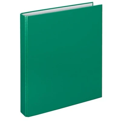 Abbildung von VELOFLEX 1143040 Ringbuch Basic, DIN A4, 1 Stück, grün, Füllhöhe 25 mm, Ringordner mit 4 D Ring Mechanik, Ordner schmal