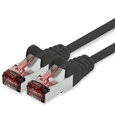 Abbildung von Netzwerkkabel Cat.6 20m schwarz 1 x Ethernetkabel Lankabel Cat6 Lan Netzwerk Kabel Sftp Pimf Patchkabel 1000 Mbit s