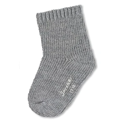 Abbildung von Sterntaler Unisex Kinder Baby Socken Söckchen Uni Wolle, Hellgrau, 34