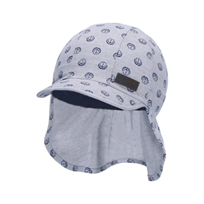 Abbildung von Sterntaler Baby Jungen Schirmmütze Nackenschutz Anker Baby, Mützen mit lichtblau, 45