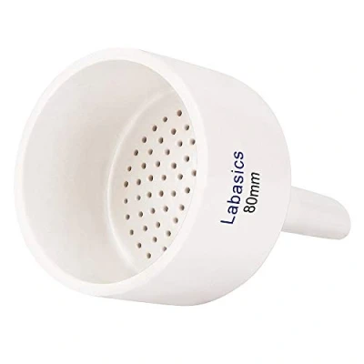 Abbildung von Labasics Büchnertrichter Trichter aus Porzellan, 80 mm, Filtertrichter OD 8 cm ID 7 für Labor Weiß