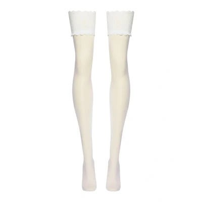 Abbildung von Wolford Damen Satin Touch 20 Stay Up Strumpfhose, DEN, Mehrfarbig (White 1001), Small
