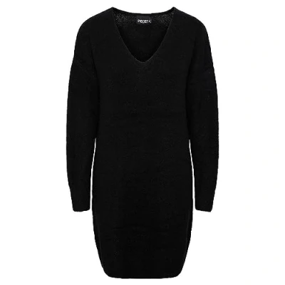 Abbildung von Pieces Juliana LS V NECK NOOS BC Strickkleid, Damen, Größe: XS, Black