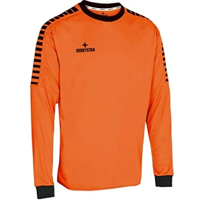 Abbildung von Derbystar Unisex Kinder Hyper målmandstrøje Torwarttrikot, Orange Schwarz, 140 EU