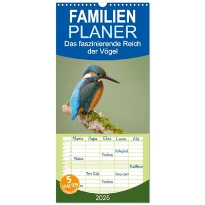 Abbildung von Familienplaner 2025 Das faszinierende Reich der Vögel mit 5 Spalten (Wandkalender, 21 cm x 45 cm), CALVENDO