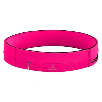 Abbildung von FlipBelt Zipper Laufgürtel für Handy &amp; kleines Zubehör Sport Bauchtasche Damen und Herren XL Rosa (Hot Pink)
