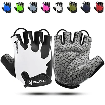 Abbildung von KONVINIT Fahrradhandschuhe Herren Sommer Halbfinger MTB Handschuhe,Radhandschuhe für Mountainbike/Rennrad,Fahrrad Handschuhe Freizeit und Damen,White M