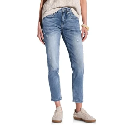 Abbildung von STREET ONE Damen A379031 Jeans im Destroyed Look, Light Blue Destroy wash, 29W x 28L