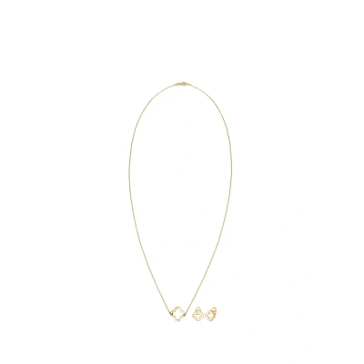 Abbildung von Elli Jewelry SET Clover LEAF Ohrringe goldcoloured, Damen, Größe: 40, Gold coloured