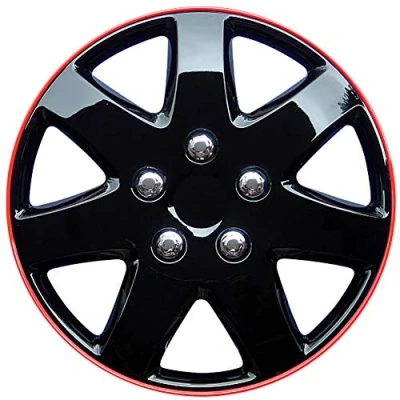Abbildung von AutoStyle PP 9624IR Radblenden 14Zoll schwarz/rot