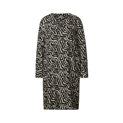 Abbildung von STREET ONE Damen A144442 Gemustertes Tunika Kleid, Black, 46