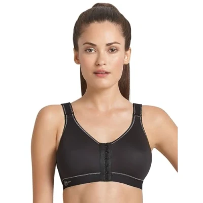 Abbildung von Anita Active Damen Sport Frontline Open BH, (schwarz 001), 80B